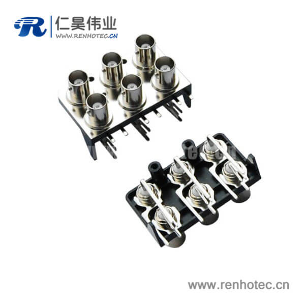 EB-001-0014 BNC彎式母頭接pcb連接器射頻同軸鋅合金
