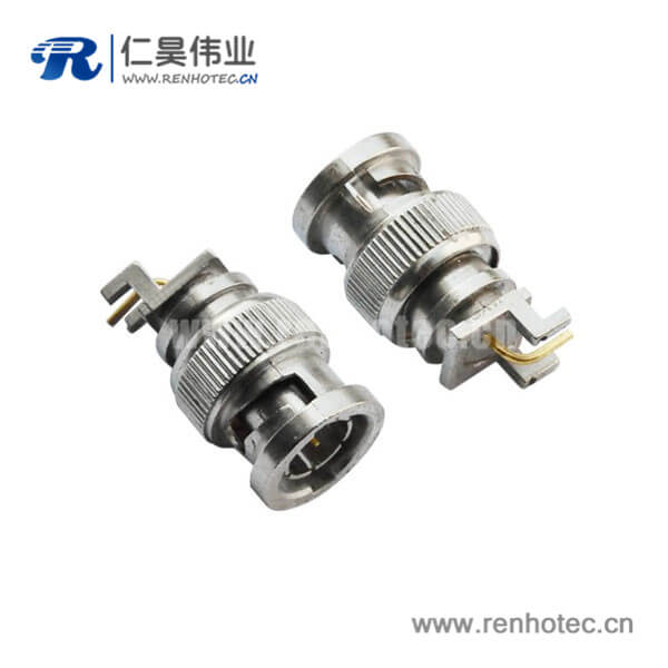 EB-001-0055 BNC公頭50歐姆彎式射頻同軸連接器接PCB板端