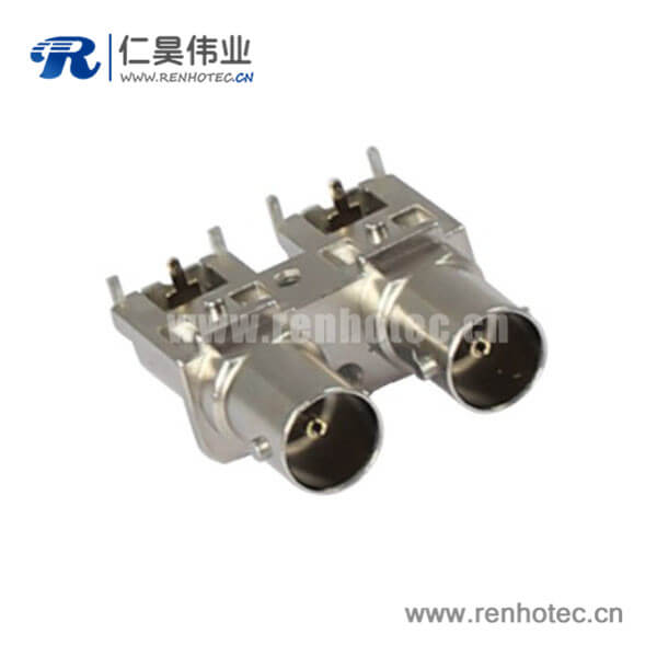 EB-001-0057 BNC母頭彎式射頻同軸連接器接PCB板端