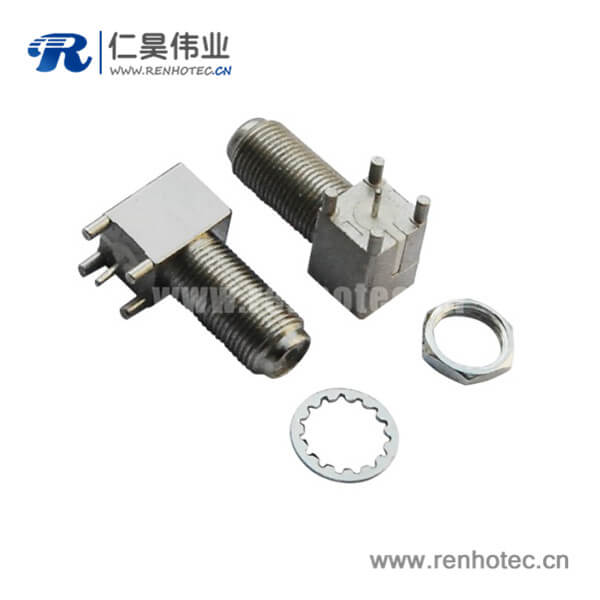 RHT-611-0002 F型連接器pcb板端母頭射頻同軸連接器