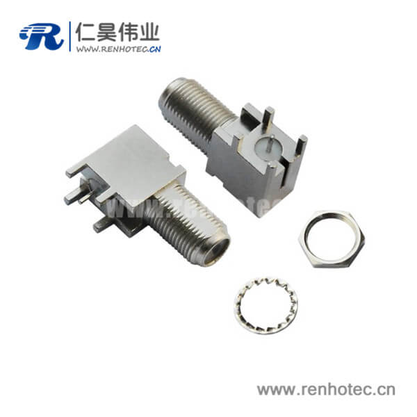 RHT-611-0005 f頭連接器pcb插板連接器彎式穿墻式母頭