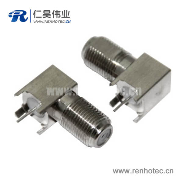 RHT-611-0009 f型連接器母頭pcb 板連接器射頻同軸彎式