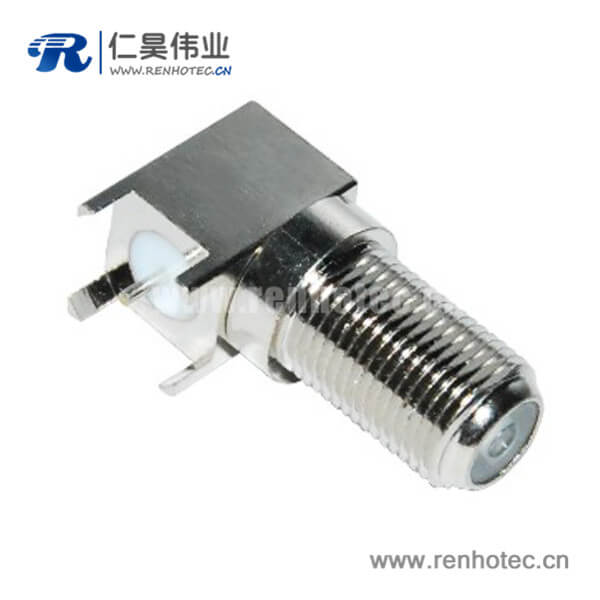 RHT-611-0010 f頭彎式穿墻pcb射頻連接器板端母頭