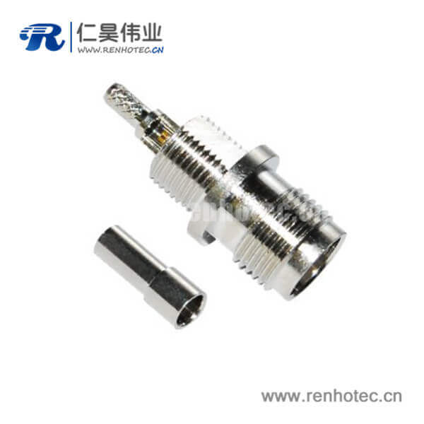 DOSIN-802-0008 tnc直式穿墻式壓接母頭同軸連接器面板安裝