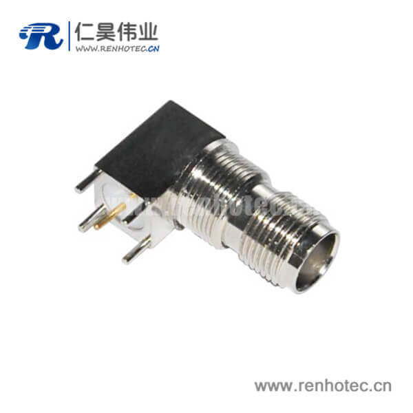 DOSIN-802-0010 tnc彎式穿墻式方頭5引腳PCB板端母頭連接器