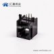 rj45連接器4P網絡黑色全塑單口不帶燈90°接PCB板