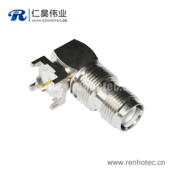 DOSIN-802-0012 tnc型射頻連接器彎式方形5引腳穿墻式pcb板