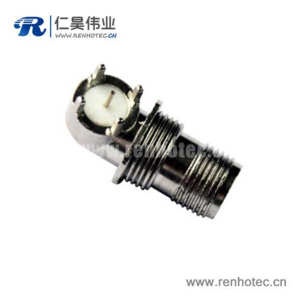 DOSIN-802-0016 tnc型連接器彎式圓形5引腳穿墻式母頭PCB板端