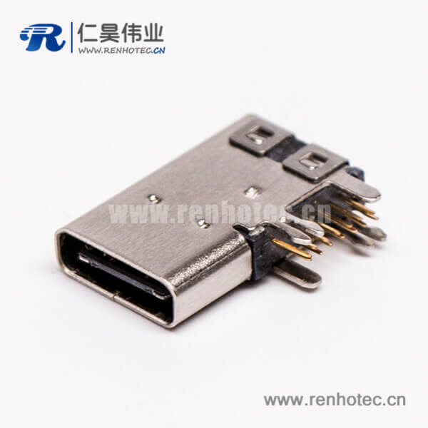 12 連接器 type-C母頭彎式側插式usb3.0連接器