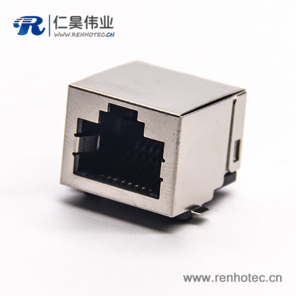 模塊rj45連接器彎式屏蔽插座SMT接PCB板 模塊rj45連接器彎式屏蔽插座SMT接PCB板
