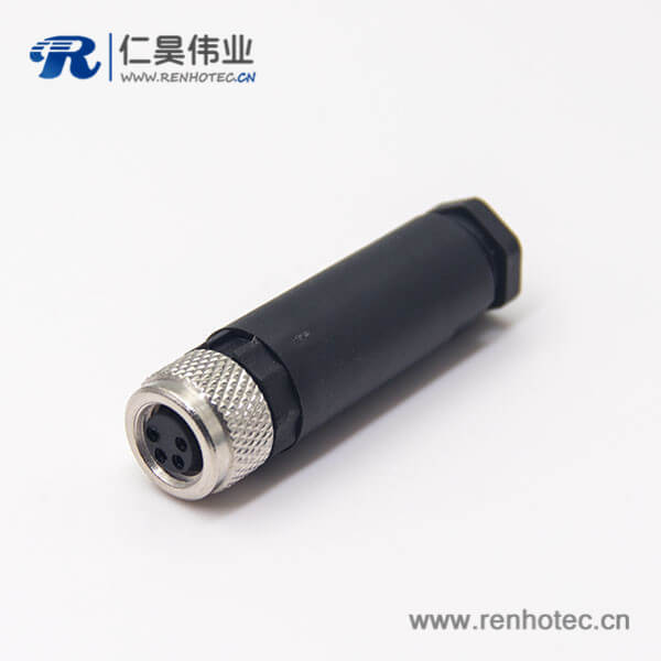 m8 4芯直式母頭全塑膠航空插頭傳感器接線 m8 4芯直式母頭全塑膠航空插頭傳感器接線