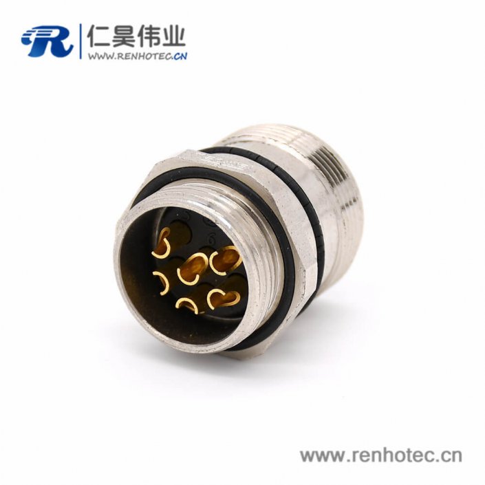 M型連接器 M623 6芯直式公頭接線插座 M型連接器 M623 6芯直式公頭接線插座