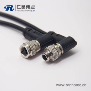 m9 尼農電纜防水接頭90度4芯公轉母注塑線