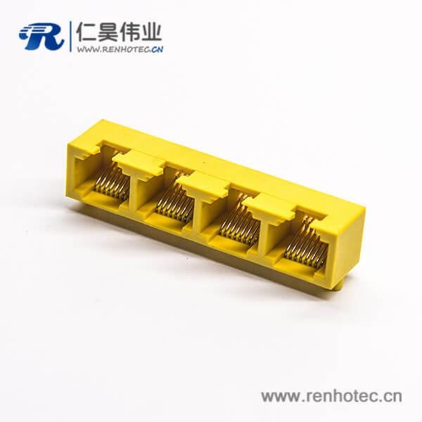 90度rj45網(wǎng)絡(luò)模塊化連接器黃色全塑外殼插板不帶燈不帶屏蔽 90度rj45網(wǎng)絡(luò)模塊化連接器黃色全塑外殼插板不帶燈不帶屏蔽