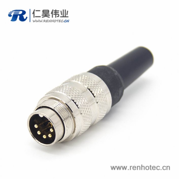 對接電纜 M16 5芯直式接線公插頭 對接電纜 M16 5芯直式接線公插頭