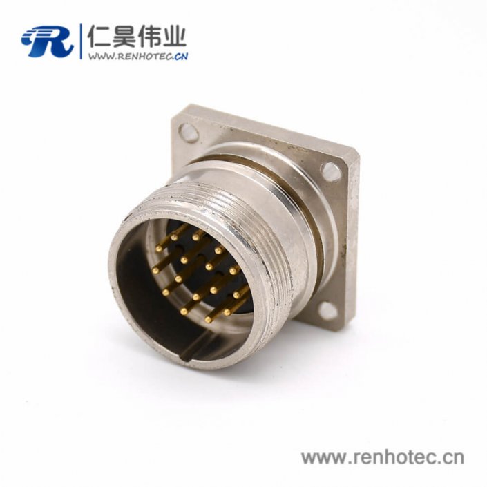 16芯連接器 M623 直式接線四孔法蘭公插座 16芯連接器 M623 直式接線四孔法蘭公插座