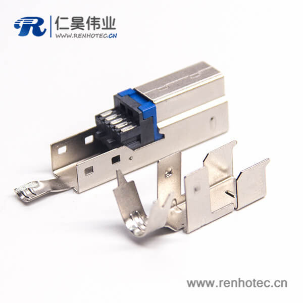 USB3.0B帶鐵殼短體9p打印設備接頭 USB3.0B帶鐵殼短體9p打印設備接頭