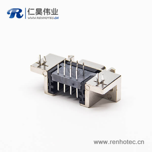 scsi母座連接器14pin彎式90度插板式帶魚叉腳接PCB板 scsi母座連接器14pin彎式90度插板式帶魚叉腳接PCB板