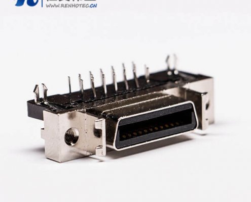 scsi母連接器26針彎式魚(yú)叉腳接PCB板