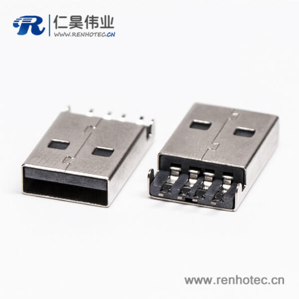 usb type a 公頭90度SMT沉板接PCB板 usb type a 公頭90度SMT沉板接PCB板