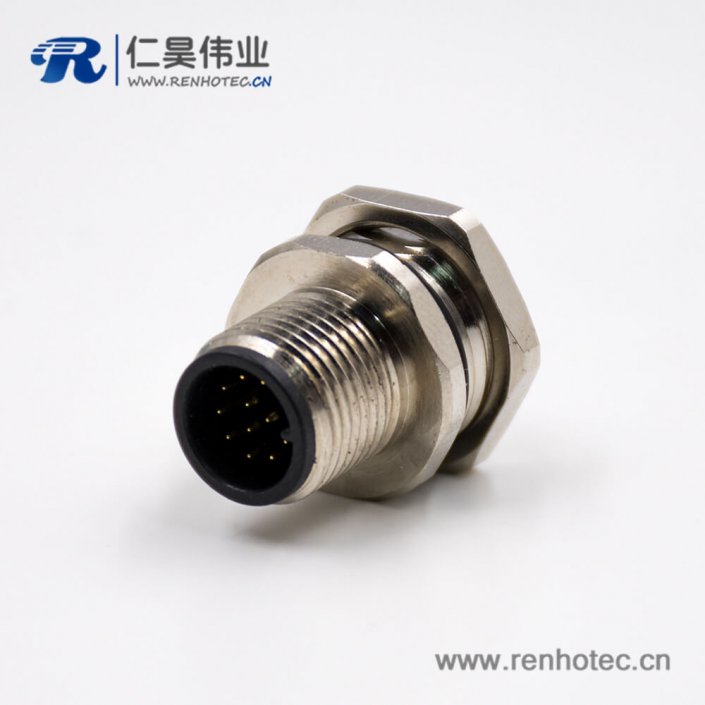 M1212芯板端插座A扣直式公頭接線焊接式后鎖板連接器 M1212芯板端插座A扣直式公頭接線焊接式后鎖板連接器