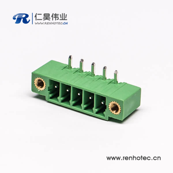 PCB四芯彎式面板安裝綠色接線端子2孔法蘭式接線端子排綠色 PCB四芯彎式面板安裝綠色接線端子2孔法蘭式接線端子排綠色