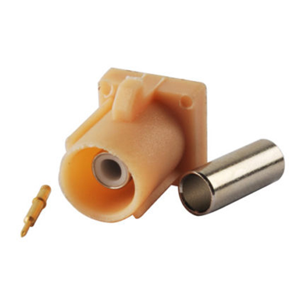 57 Fakra標準連接器Fakra I公頭米色壓接連接器用于RG316 RG174