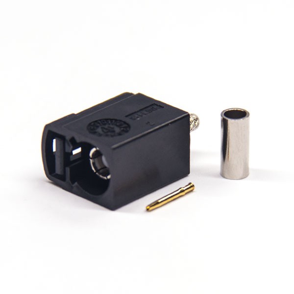 fakra-smb-female-straight-a-code-crimp-solder-type-connecto Fakra 母頭直式A型黑色壓接焊接連接器 RG174 線