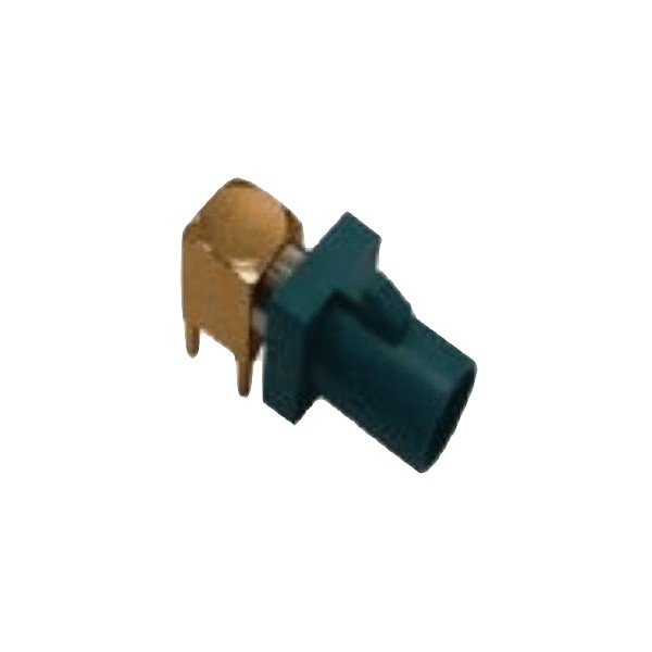 fakra-water-blue-connector-right-angle-smb-male-pcb-mount-rf-connector(1) Fakra接口SMB短公頭鍍金彎式PCB板安裝RF系列水藍色用連接器
