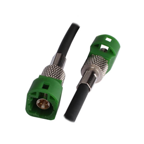 4-pin-hsd-connector-e-code-crimp-male-lvds-cable-assembly-1m LVDS線束廠商特供4芯HSD綠色連接器公轉公線束1M