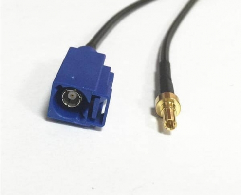 專業Fakra汽車連接器C型母頭轉CRC9公頭接RG174線線長10CM