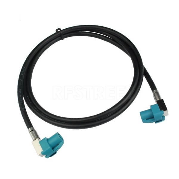 fakra-hsd-lvds-4-pin-cable-compatible-with-audi-bmw-mercedes-renault-citroen-peugeot-1m-262rmb HSD連接器4芯彎頭母轉母LVDS線束1M