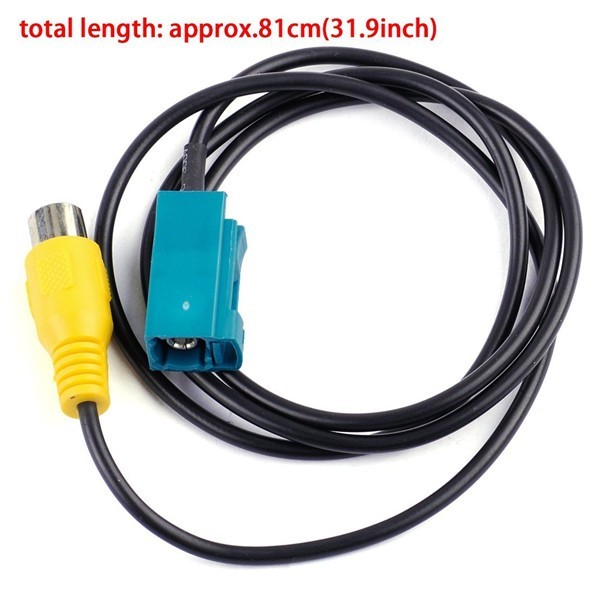 fakra-rca-cable-for-reversing-camera-video-connection-parking-adapter-of-vehicle(2) Fakra母座Z型轉RCA母頭RG174汽車倒車后視鏡監控連接線
