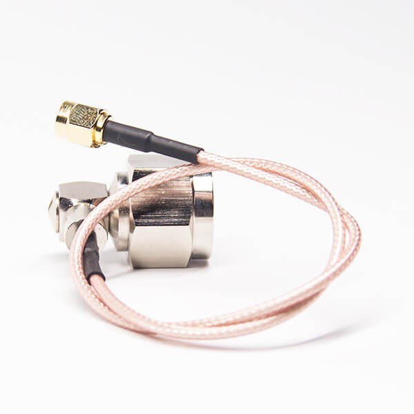 hexagonal-n-connector-male-90-degree-cable-to-male-sma-180-degree(2) 六角N頭彎式90度公頭同軸線轉SMA直式鍍金公頭