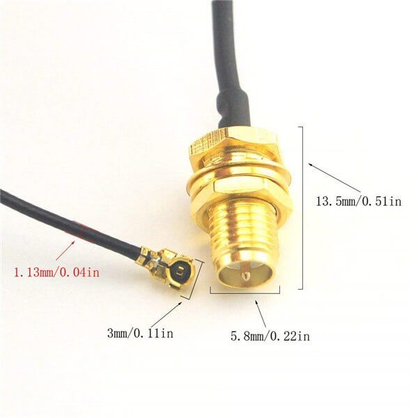 ipex-to-sma-cable-od113-15cm-for-wifi-antenna(1) IPEX轉(zhuǎn)SMA線OD1.13黑色組裝線束WiFi天線專用