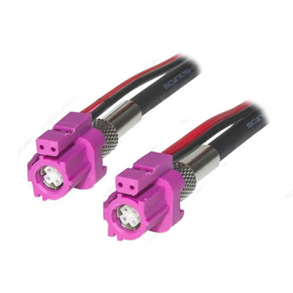 lvds-cable-extension-1m-with-6pin-h-code-female-to-female-fakra-hsd-connector 汽車LVDS接口HSD連接器生產廠家特供6芯H型母轉母線1米
