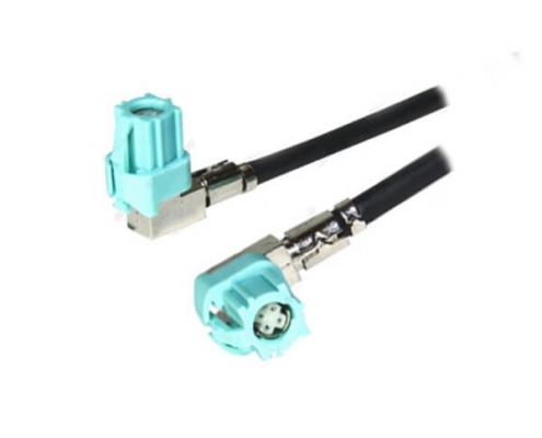 國內(nèi)HSD連接器廠家供應(yīng)4芯母轉(zhuǎn)母LVDS組裝線束1M