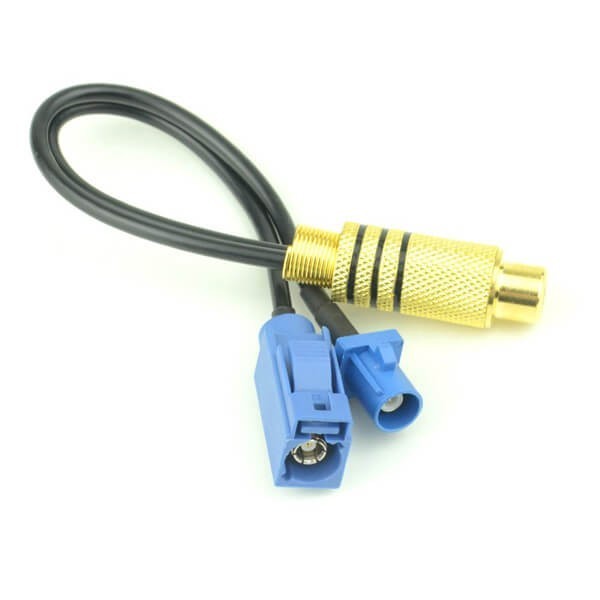 rca-to-fakra-cable-rg174-assembly-rf-coaxial-cable(2) 汽車連接器Fakra C型公母二合一轉RCA母頭接RG174線束