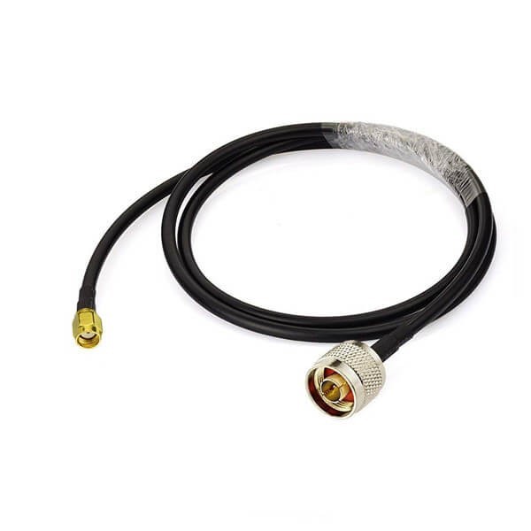reverse-sma-extension-cable-with-rp-sma-male-to-n-type-male-rg58-coax-cable-1m RF射頻線SMA反極公頭轉(zhuǎn)N公頭RG58組裝線束