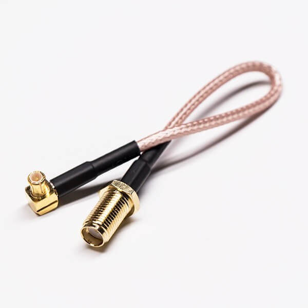 sma-cable-used-to-connect-straight-mcx-male-cable-assembly(3) SMA彎頭射頻線轉MCX公頭彎頭90度同軸線纜