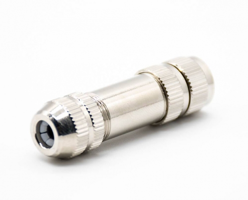 M8現(xiàn)場組裝插頭3芯母直式帶屏蔽金屬外殼M8*1.0