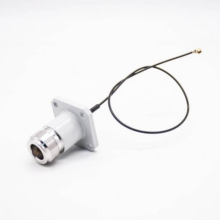 IPEX RF端子直式四孔法蘭N型母頭轉IPEX端子線材 IPEX RF端子直式四孔法蘭N型母頭轉IPEX端子線材
