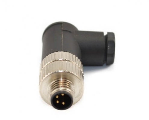 M8現(xiàn)場組裝插頭4芯公彎式不帶屏蔽塑料外殼M8*1.0定制