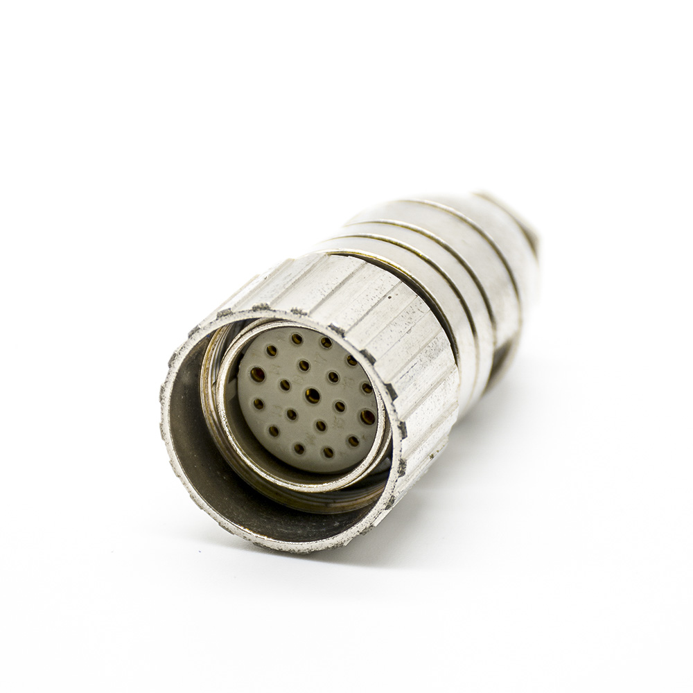 M23連接器19芯母頭直式焊線連接器