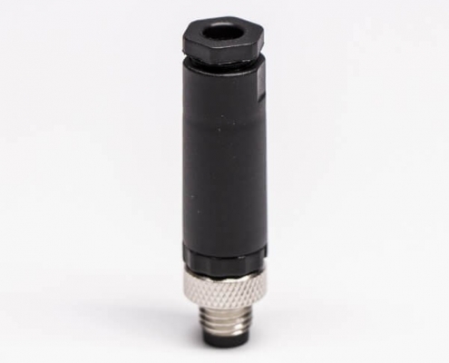 M8現(xiàn)場組裝插頭4芯公直式不帶屏蔽塑料外殼M8*1.0-