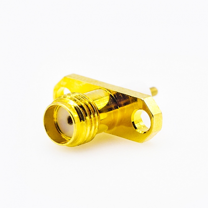 用于PCB安裝2孔法蘭SMA連接器母頭直式焊板 用于PCB安裝2孔法蘭SMA連接器母頭直式焊板