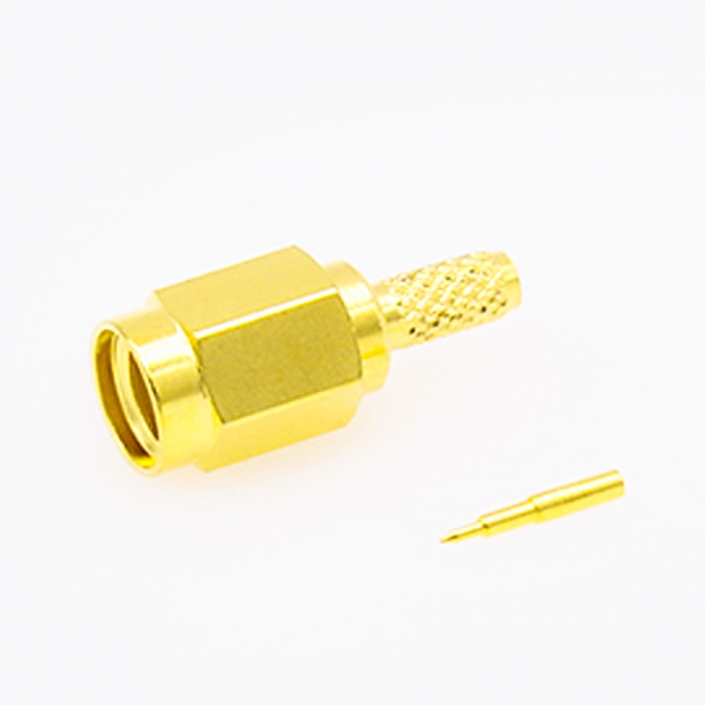 壓接型SMA公頭連接器直式用于RG174 / RG316 壓接型SMA公頭連接器直式用于RG174 / RG316