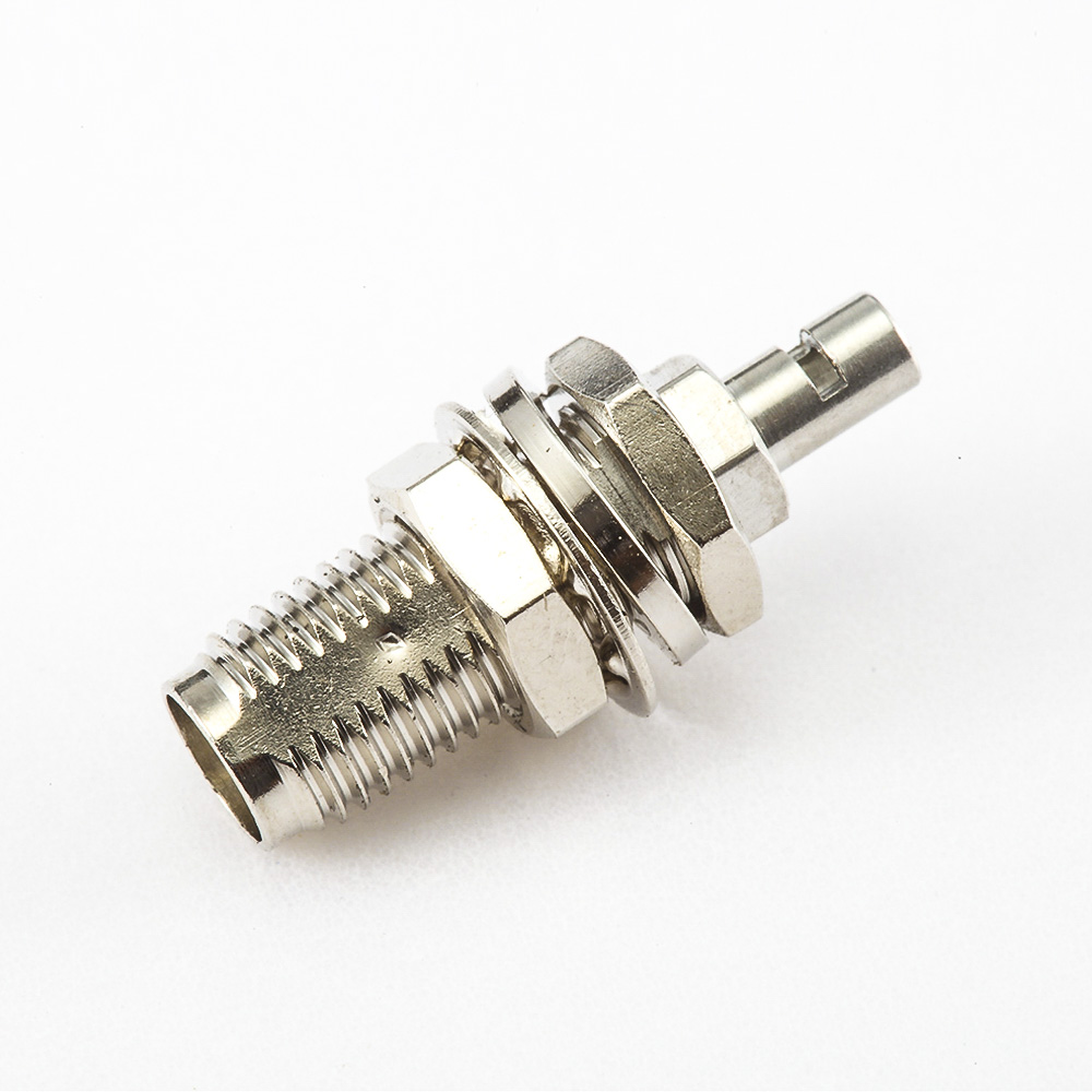 用于RG178 / 1.37mm / 1.45mmSMA螺母連接器母頭直式面板安裝前鎖穿墻開天窗焊接式