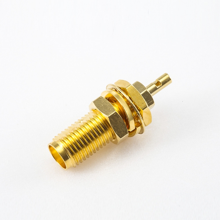 SMA連接器壓接帶焊接用于1.13MM接線面板安裝前鎖穿墻母頭直式 SMA連接器壓接帶焊接用于1.13MM接線面板安裝前鎖穿墻母頭直式