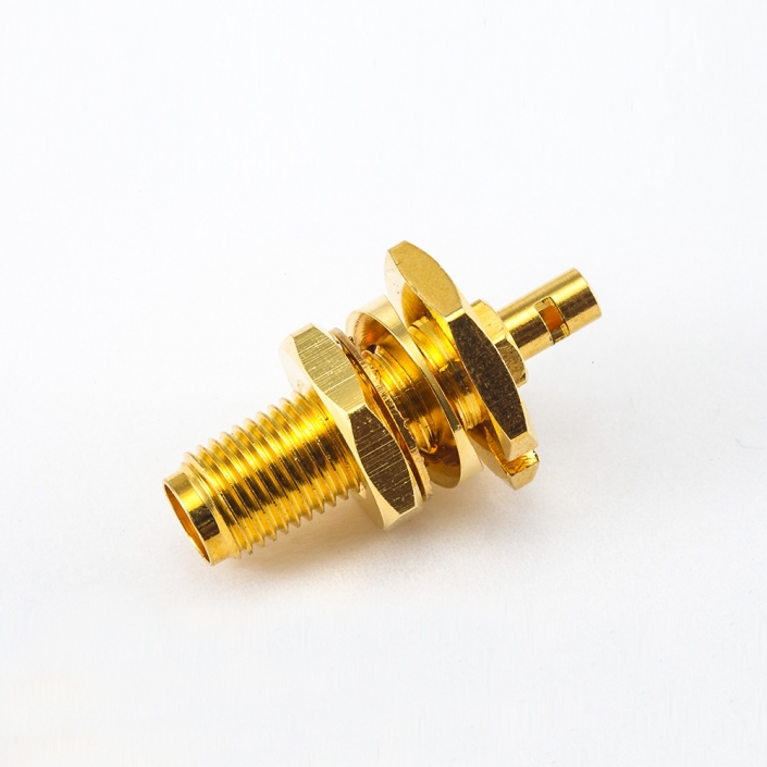 用于RG178 / 1.37mm / 1.45mm接線SMA連接器母頭直式前鎖穿墻開天窗焊接式 用于RG178 / 1.37mm / 1.45mm接線SMA連接器母頭直式前鎖穿墻開天窗焊接式